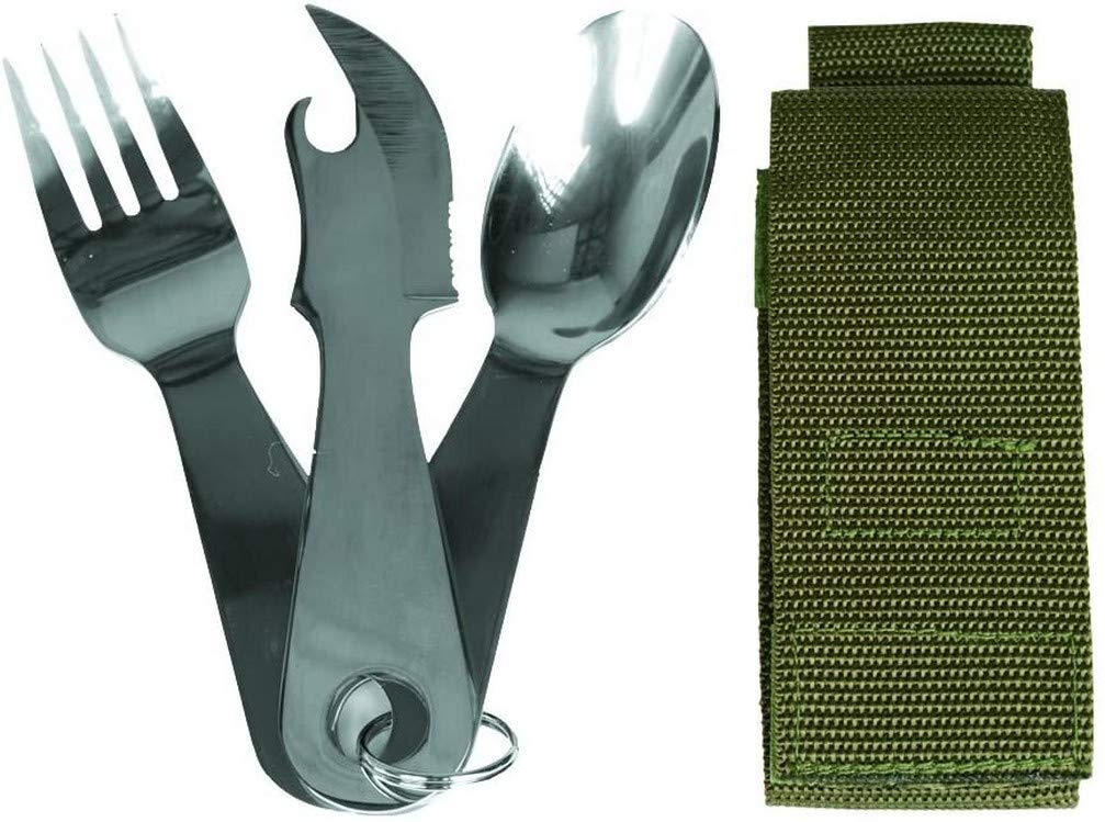 Mil-Tec Stainless Steel Cutlery Set with Pouch
