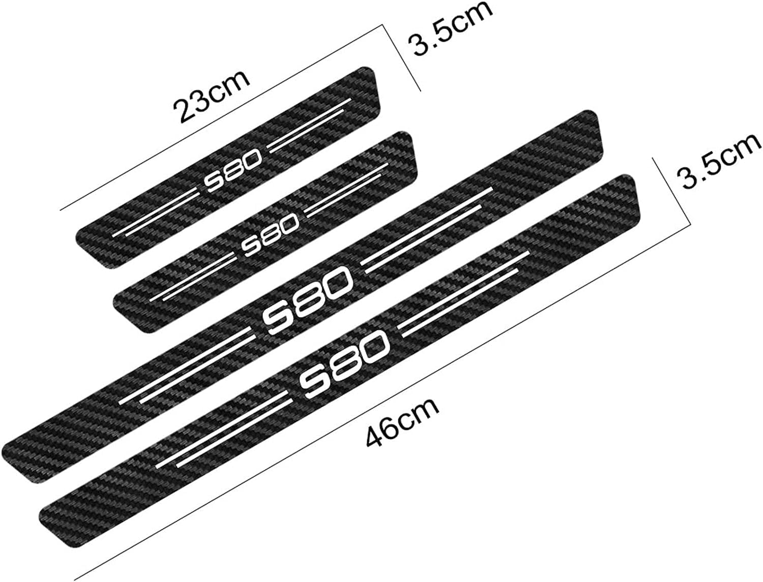 YZWDSFP 4 Pièce Protecteur De Seuil De Porte Voiture Pour