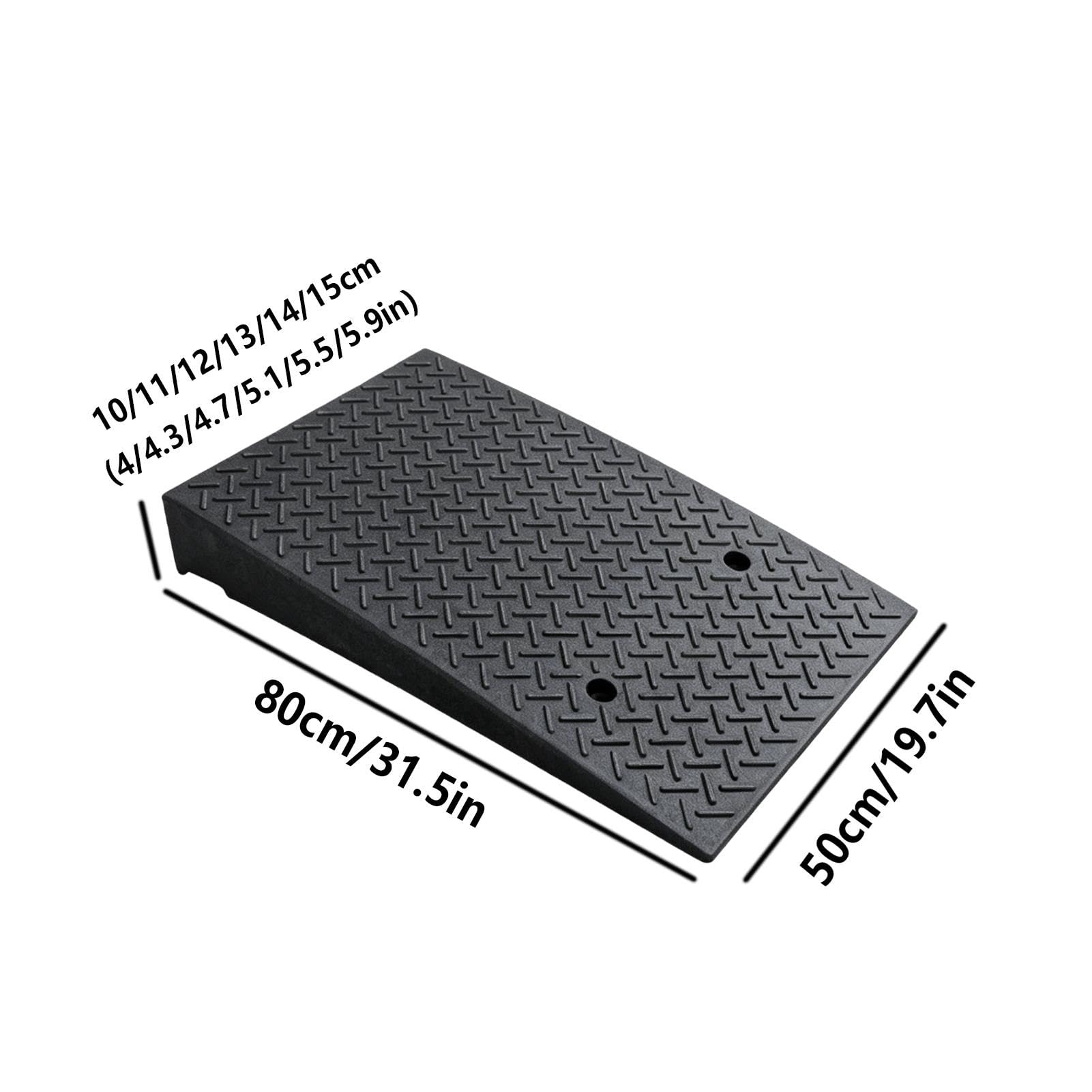 Rampa para Coche, Antideslizante Rampa de Carga 22000 LB de Capacidad | L 50 cm x W 80 cm, Altura de 10-15 cm, para Silla de Ruedas Coche Moto Scooter(13cm/5.1" H)