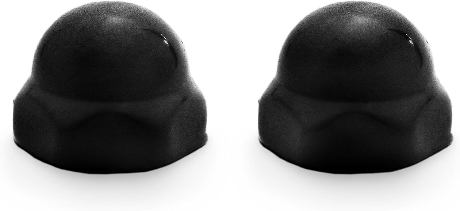 Replacement Ceramic Toilet Bolt Caps to Match American Standard Ionian Black, Set of 2