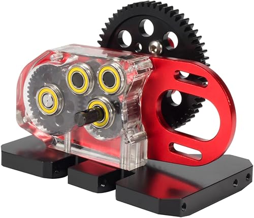 Miniatura 4 de Caja de cambios CNC 2Low Transmisión media con engranaje de sobremarcha para LCG 110 RC Crawler Axial SCX10 II III 90046 Capra TRX4 Pieza de