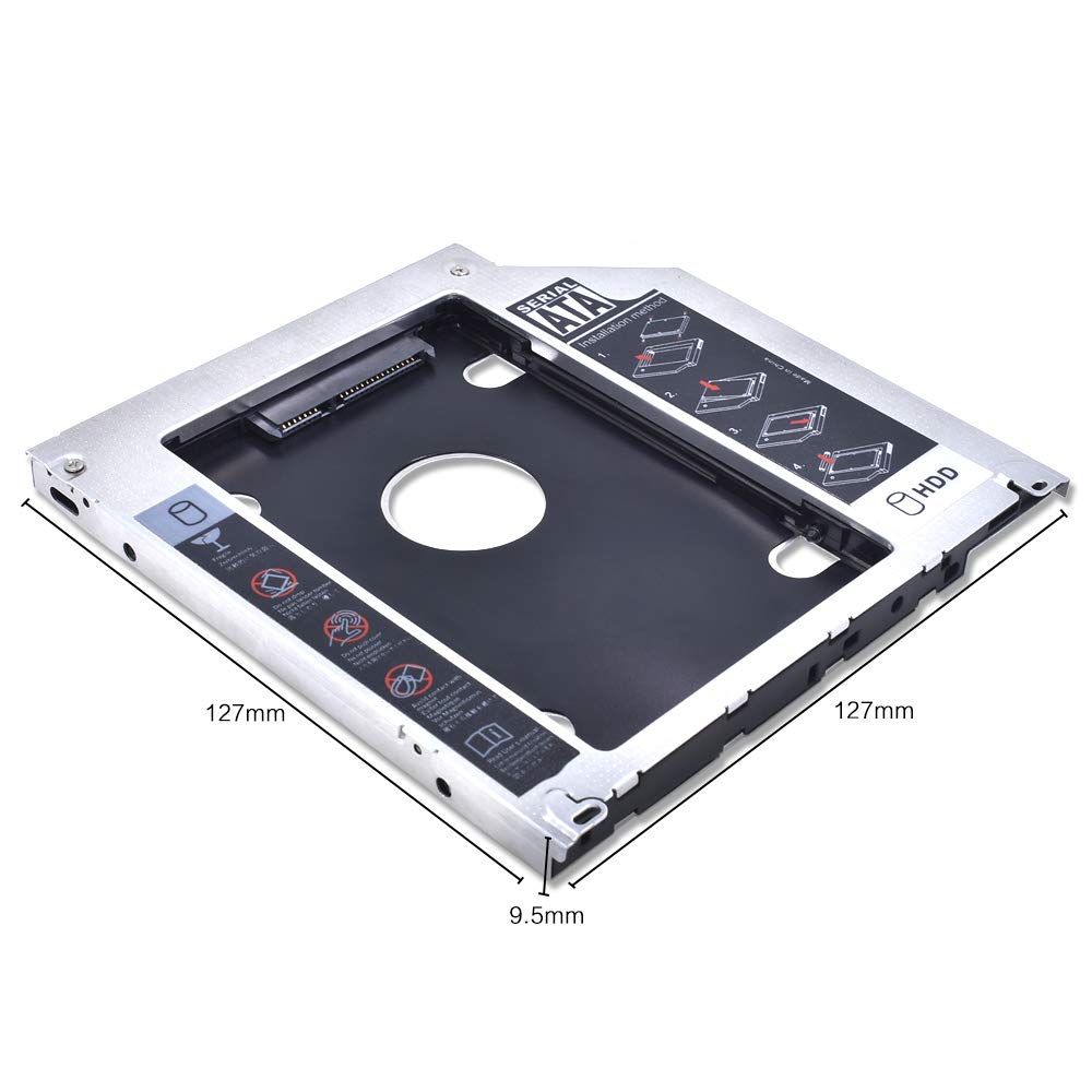 MacBookPro ダブルOS Win11PRO&catlina SSD512 Amazon.com: Bfenown 9.5mm Universal SATA 2nd HDD/SSD Caddy for