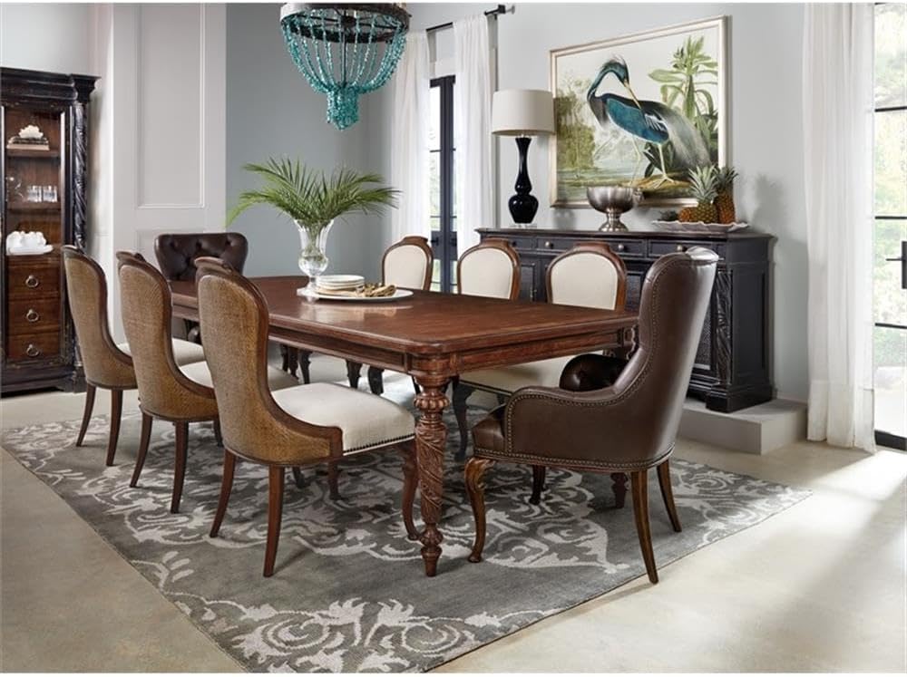 Hooker Furniture Charleston Fabric Upholstered Side Chair in Cherry Brown