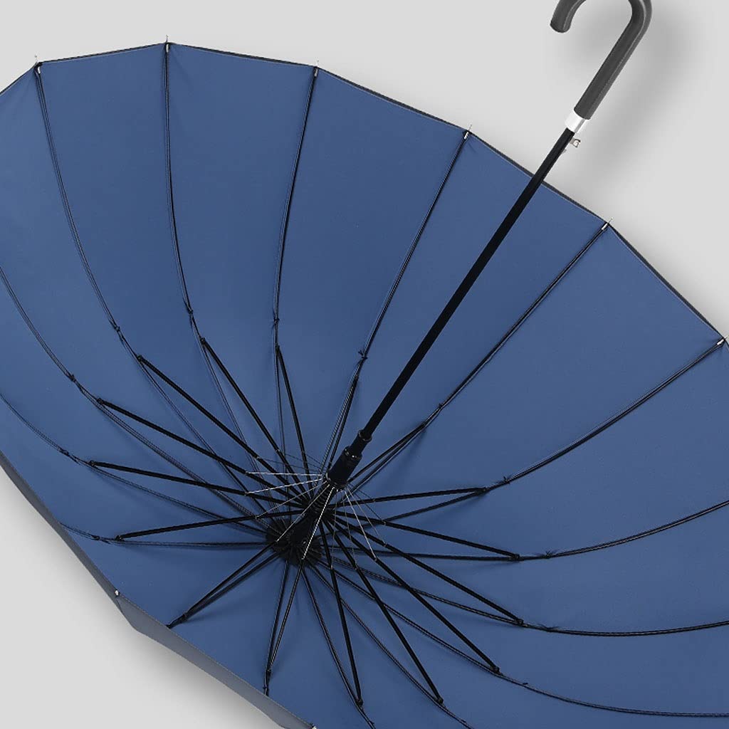 24 kostny parasol męski podwójna warstwa automatyczna duża burza deszczowa specjalna odporna na wiatr czarna bardzo duża długi uchwyt hak podwójny potrójny parasol (kolor: C)