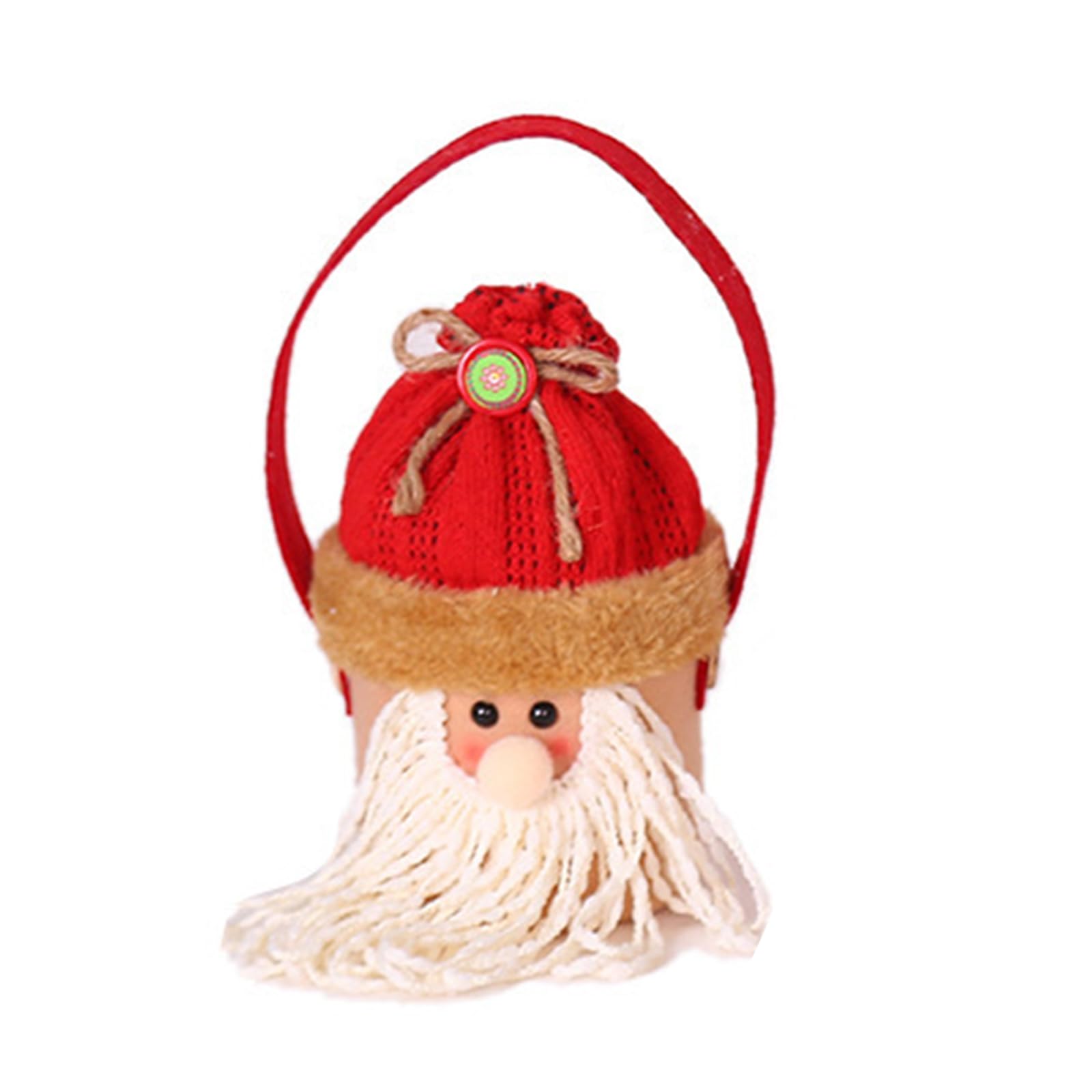 Yhplxyuus Handheld Bag Santa Snowman Elk Children Candy Bag Gift Pouch Decorative Blessing Bags Christmas Party Decoration Candy Cookie Organiser