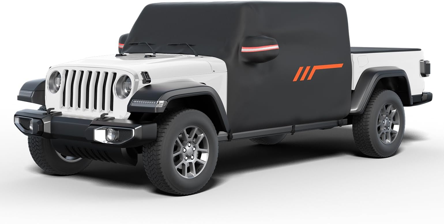 JOYTUTUS Cab Cover Compatible with Gladiator JT 2020-2026, Waterproof Gladiator Rain Cover Car Cover Windproof All Weather Cover Scratch Resistant Auto Cover