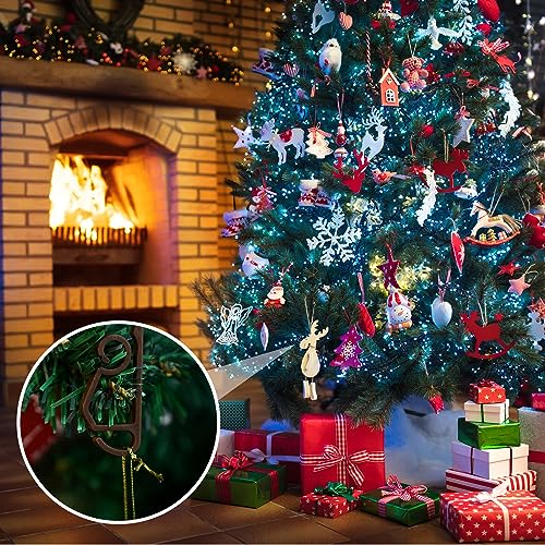 image for Marsui 40 Pieces Christmas Light Clips Outdoor Gutter Hooks Plastic Se