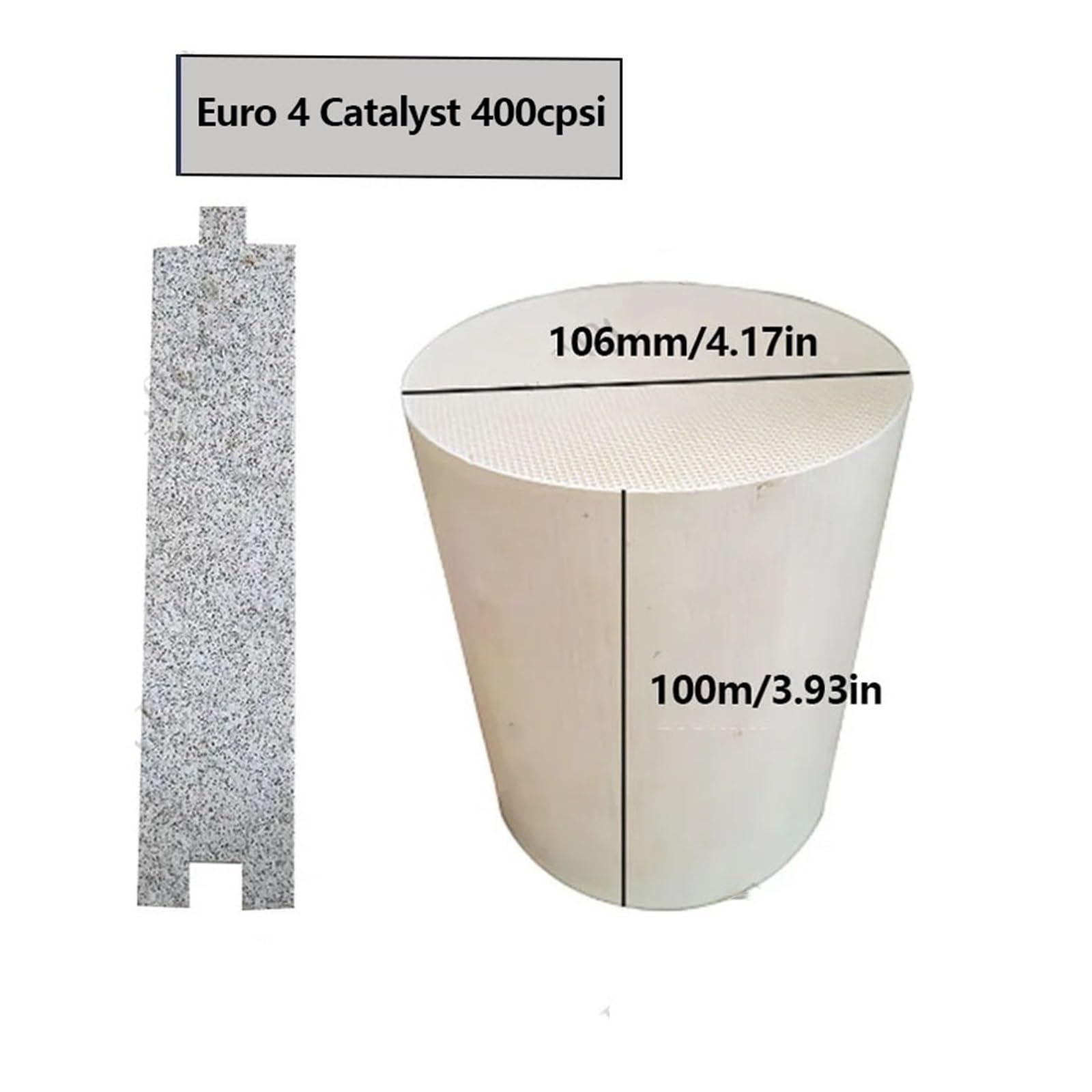 Uniwersalny Katalizator Wysokoprzepływowy 106x100mm 400cpsi Euro 4, Ceramiczny, Część Samochodowa Do Układu Wydechowego Samochodu Uniwersalny katalizator z wlotem/wylotem