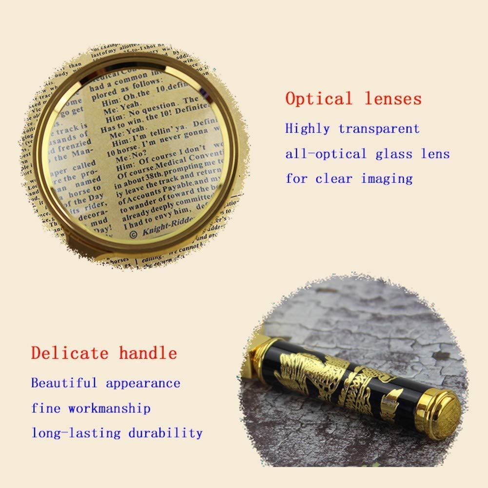 Magnifyiglasses Lenti di ingrandimento Readimagnifier Grande Portatile retrò Magnifyiglass Lente Senza distorsioni Magnifyiglass Portatile Libri