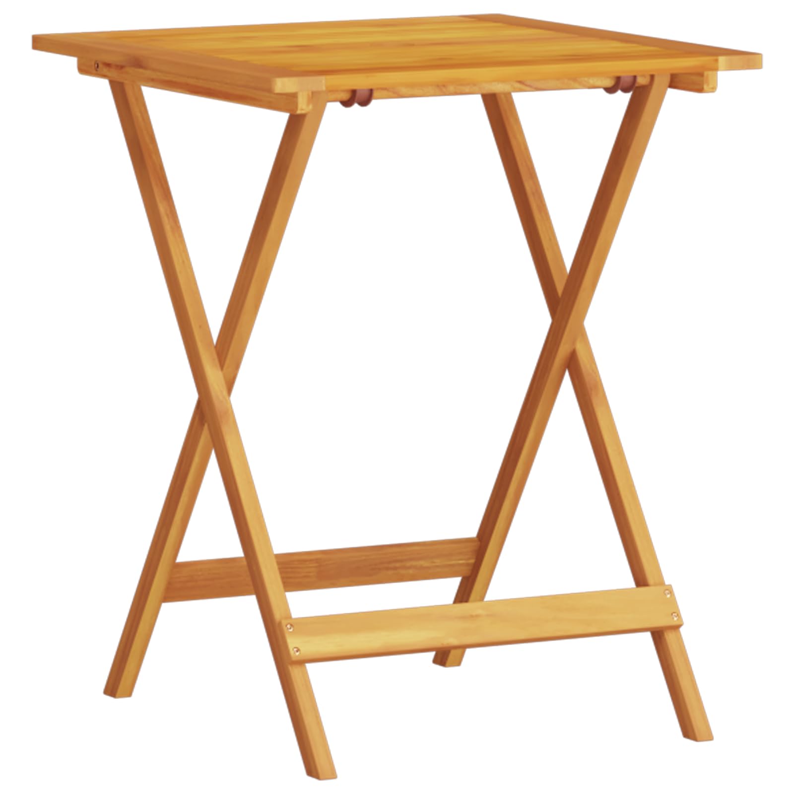 Set Bistro Pieghevole 3 Pezzi Legno Massello Acacia Tavolo e Sedie da Giardino Quadrato Marrone per Esterno Balcone Patio Design Rustico Salvaspazio