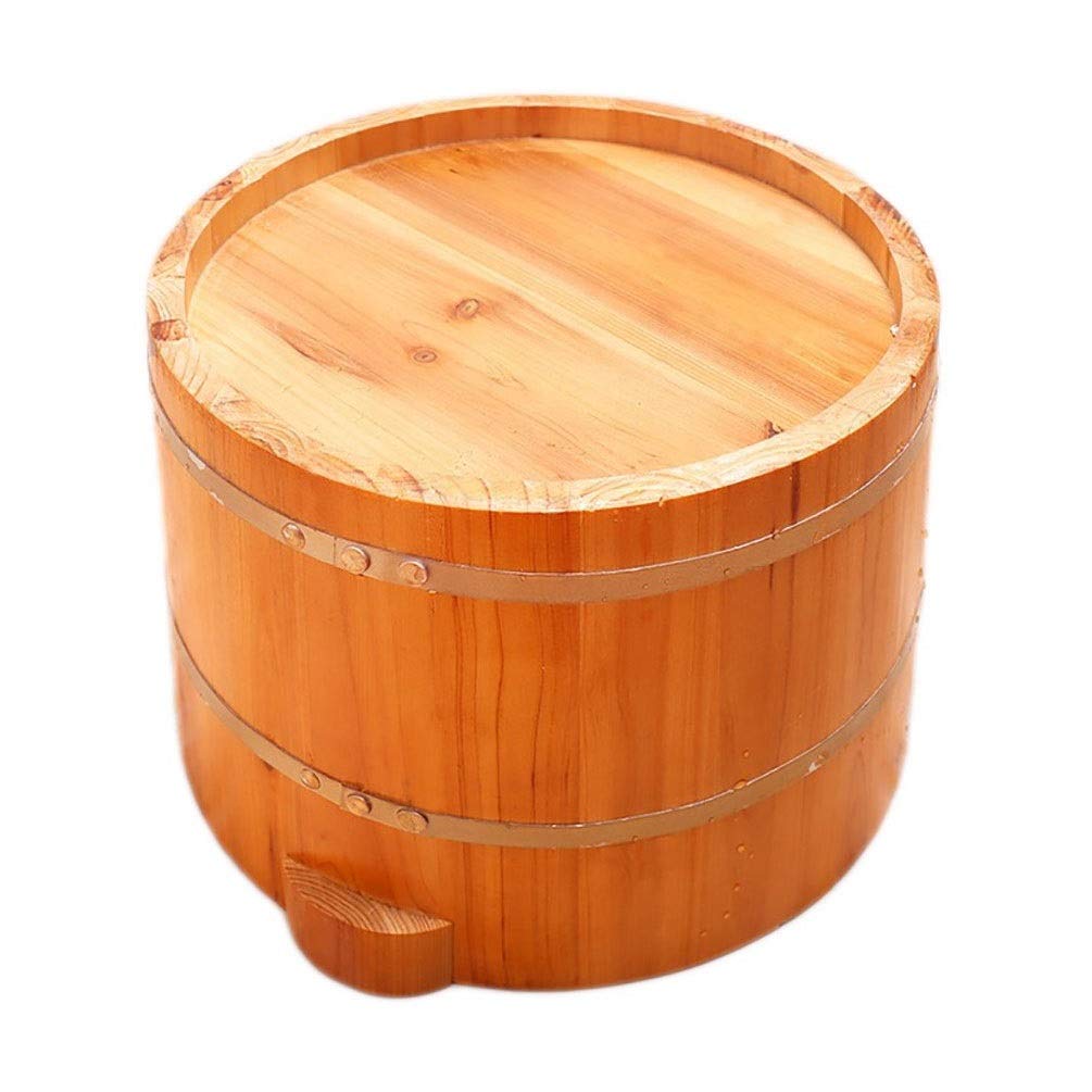 Secchio per pediluvio in legno Rilassamento pedicure pediluvio, secchio per sauna in legno, spa per piedi e gambe per adulti, grande vasca idromassaggio per pediluvio, massaggio ai piedi spa per la
