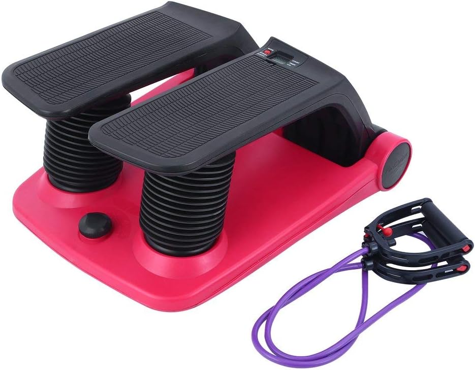 Air Stepper Climber Exercise Fitness Thigh Machine for Home Workout Gym (red+Black)
