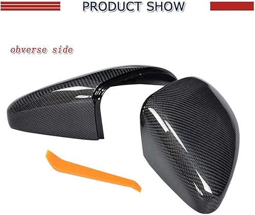 Miniatura 6 de Tapas de espejo de fibra de carbono real para Volkswagen VW Golf MK7 MK7.5 Base GTI R 2014-2018 repuesto 11 cubierta de espejo retrovisor izquierdo
