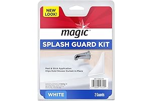 Splash Guard Kit - Prevent Water from Splashing out of the Bath or Shower- White