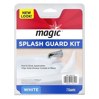 Magic Splash Guard Kit - Prevent Water from Splashing out of the Bath or Shower- White
