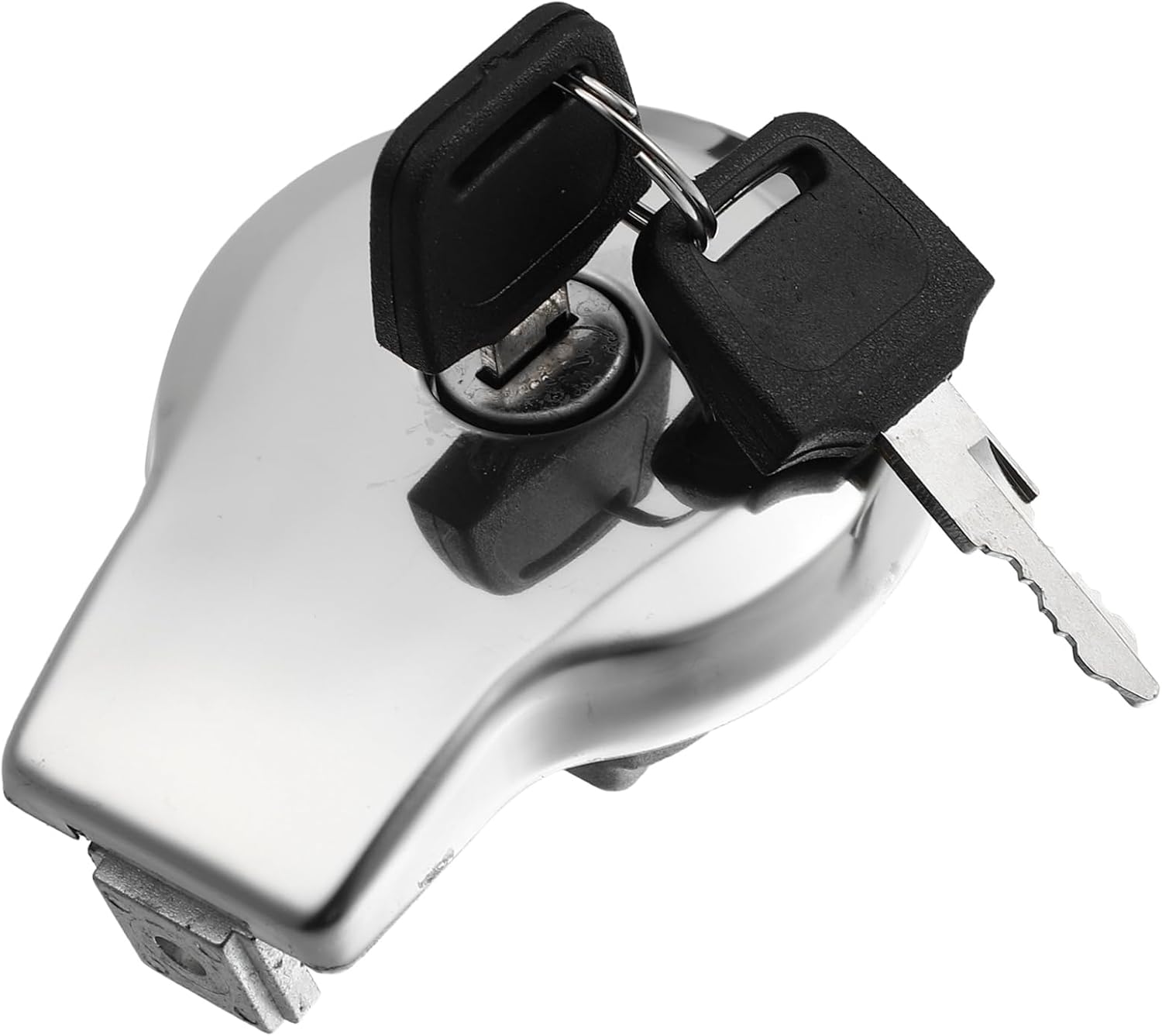 Motorcycle Gas Tank Cover Locking Fuel Tank Cap with Keys for Yamaha XJ1100 - Pack of 3 Silver Tone Item Replacement