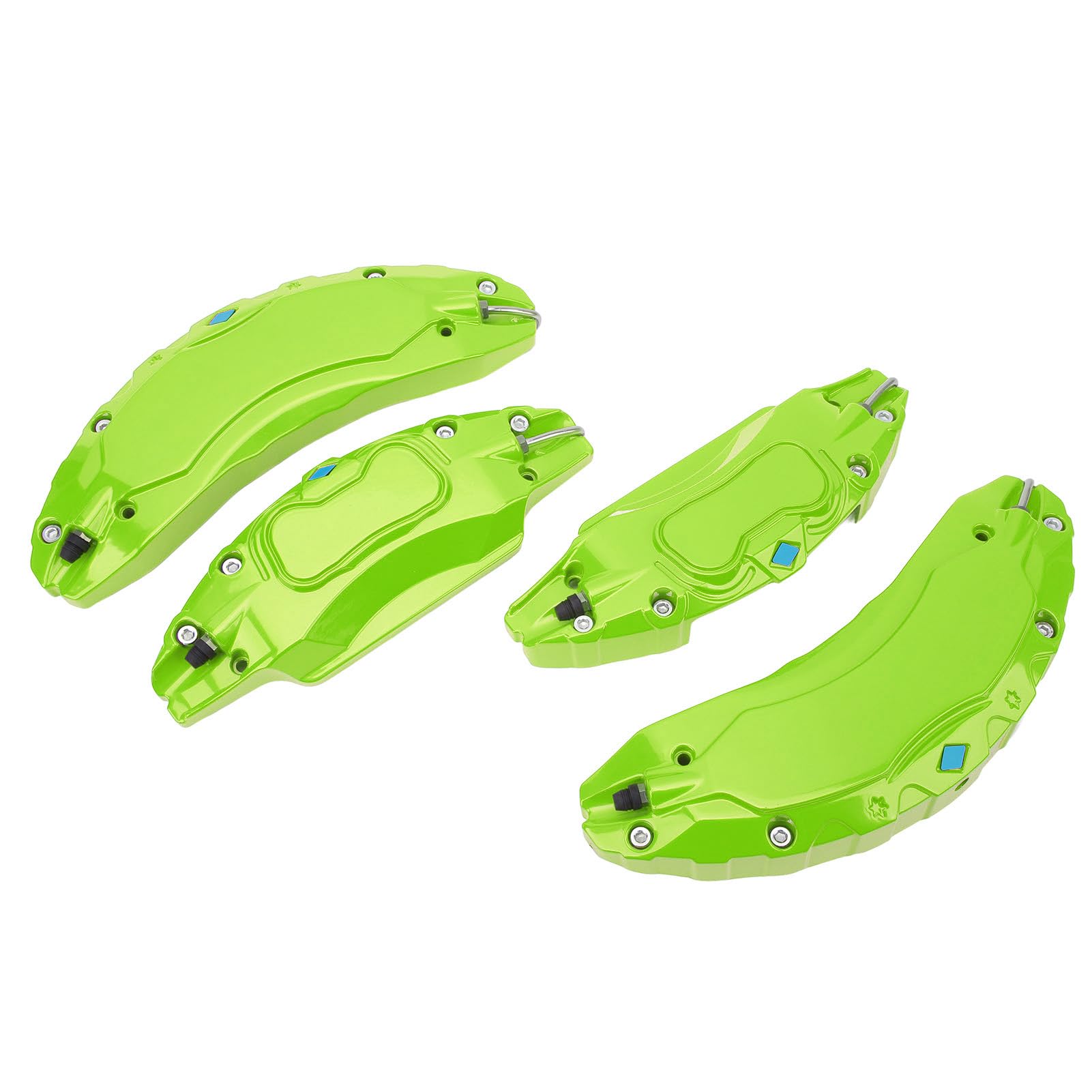 Cubiertas de la pinza del coche, 4PCS Cubierta de la pinza del coche de aleación de aluminio del disco de freno de repuesto para 18in 19 en Ruedas Hub (Verde)