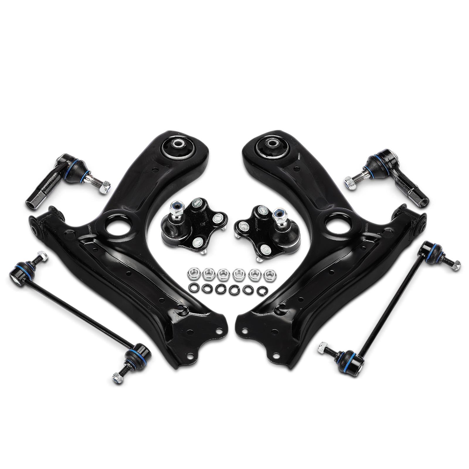 Frankberg 8x Querlenker Satz Vorne Links Rechts Kompatibel mit A1 Sportback Ibiza IV Ibiza IV ST Toledo IV Rapid Spaceback Polo Stufenheck Replace# 6R0407151F