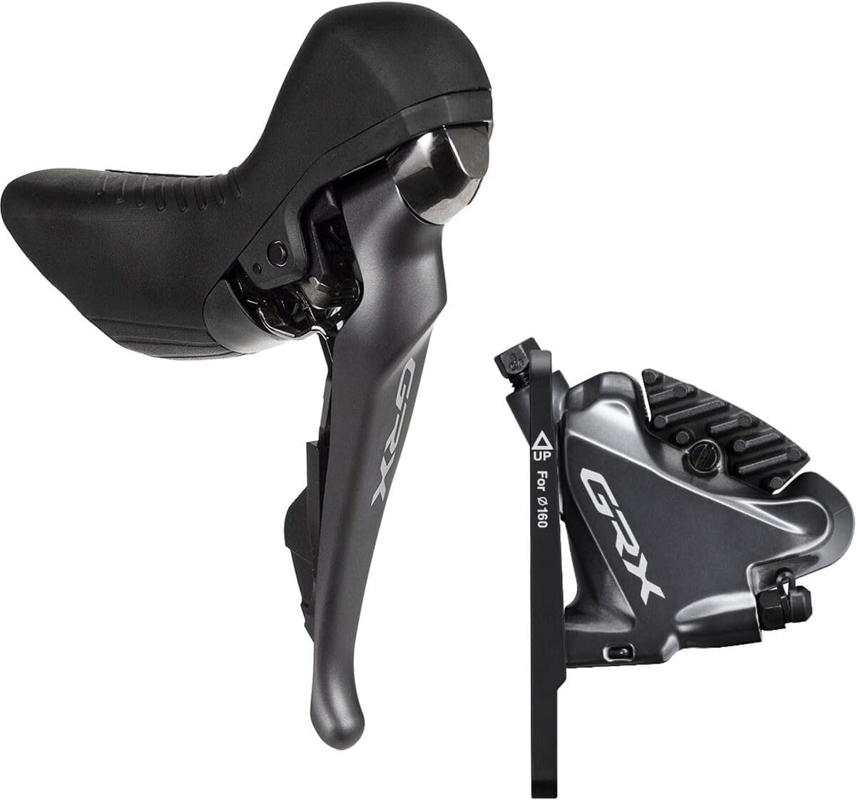 Shimano GRX ST-RX810 2 x 11-Speed Left Drop-Bar Shifter/Hydraulic Brake Lever with BR-RX810 Flat Mount Caliper, 1000mm Hose
