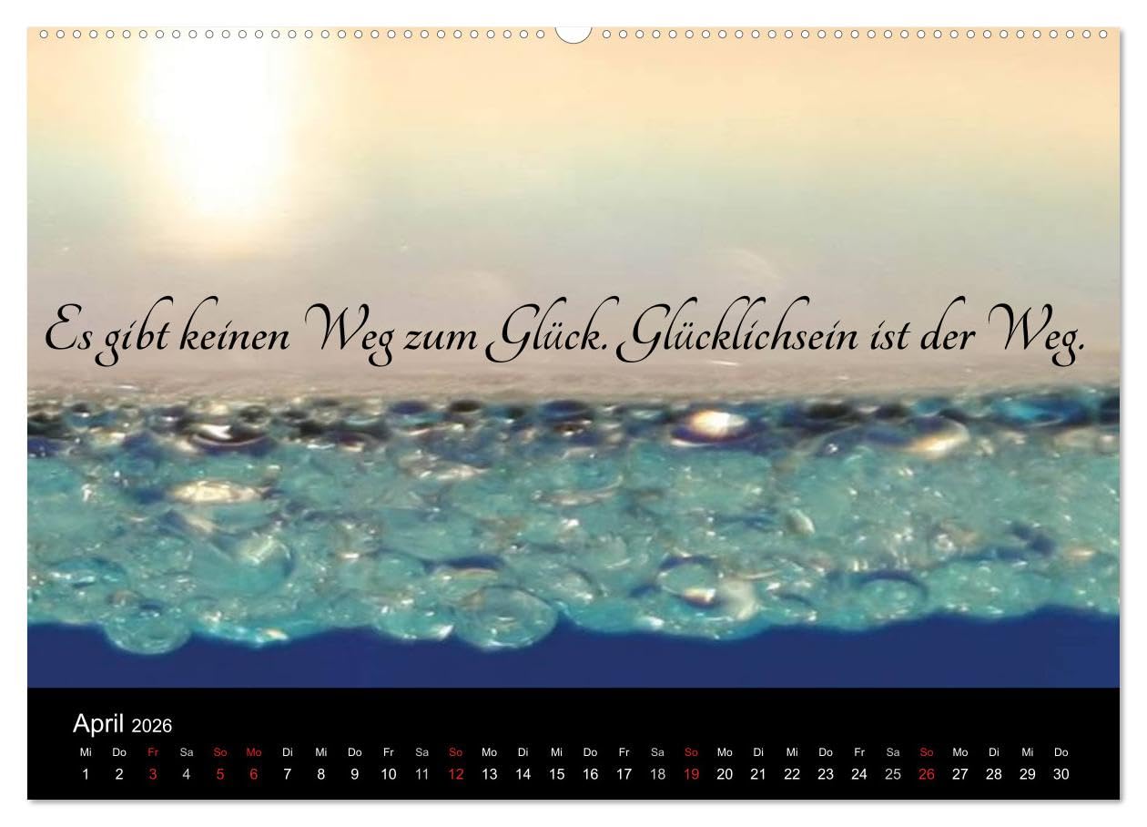 Mit Sprüchen und Weisheiten durch´s Jahr (Wandkalender 2026 DIN A2 quer), CALVENDO Monatskalender (CALVENDO Glaube)