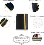 Carnet de poche paquet de 3 A6 Notepad Journal avec la fente du stylo 600 Pour faire la liste de la page intérieure 3.7" x 5.7" Voyages d'étude et utilisation quotidienne PU Remarques