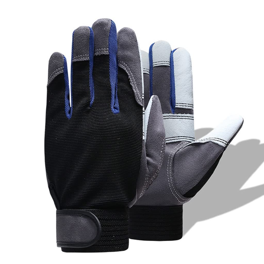 Microfiber Repair Working Gloves Men's Safety Protection Outdoor Hiking Cycling Fishing Stitched Gloves(XL)