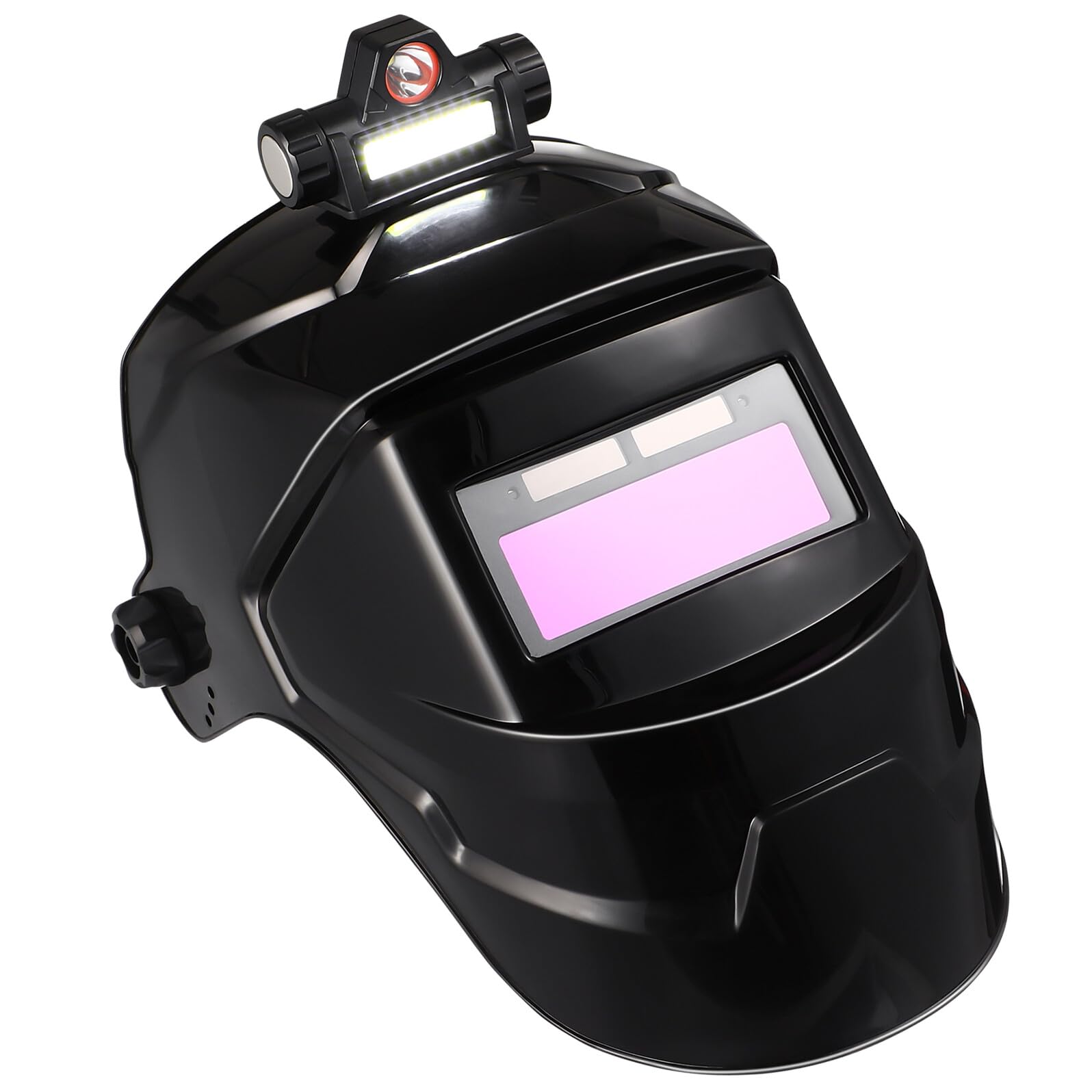 Maschera Protettiva per Saldatura Oscuramento Automatico Livello 8, Schermo di Visualizzazione Grande, Materiale Pp Leggero, Regolazione Ingranaggio, Adatta per Saldatura e Taglio