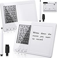 Vista 1 de Fabbay 2 Pcs Digital Kitchen Timer Four Event Kitchen Timer with Whiteboard Function Smart for Cooking Learning Task Project