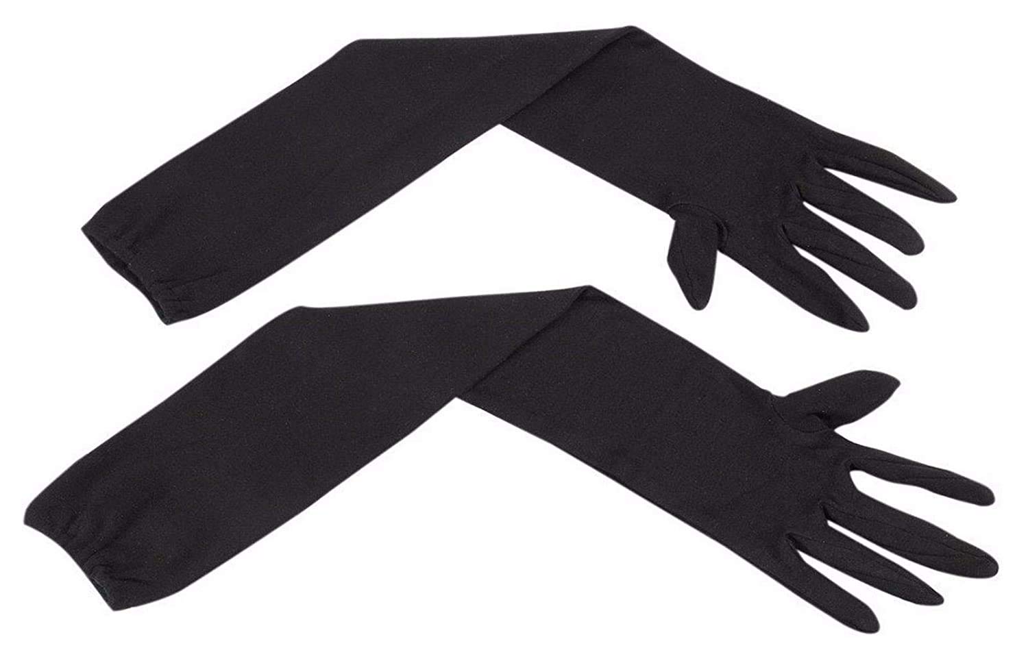 UV Protection Cotton Full Hand Gloves For Men/Women (Black Color)-Pack of 1-image-13