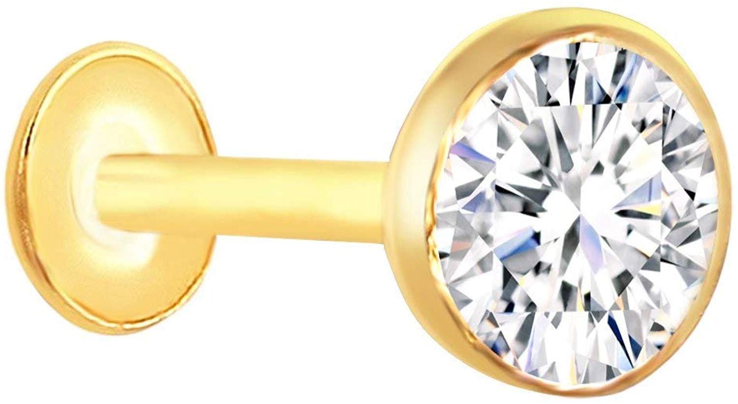 Gehlot Jewellery Girls Metal 14 Carat Pure Nose-Pins Studs,Diamond Nose Pins Stud -White (B083JBLSH2) Amazon Price History, Amazon Price Tracker