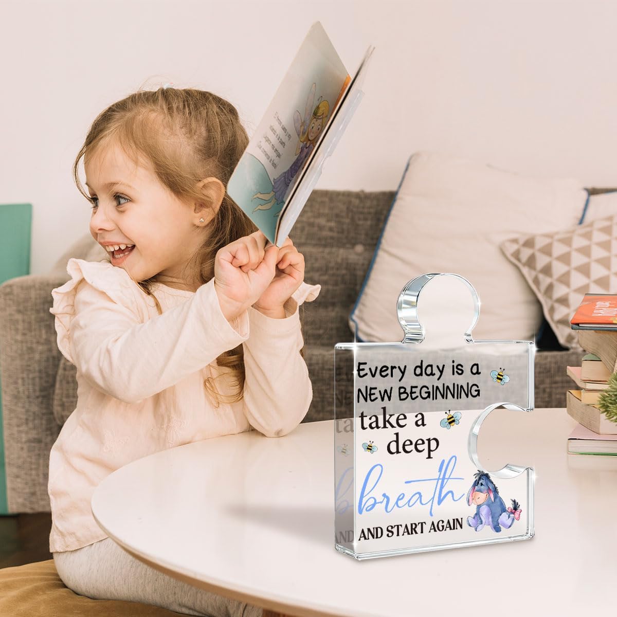 Cute Donkey Inspirational Quotes Gifts for Women Donkey Motivational Acrylic Motivational Gifts for Friends Coworkers Teacher Boss Desk Office Decor Sign Plaque