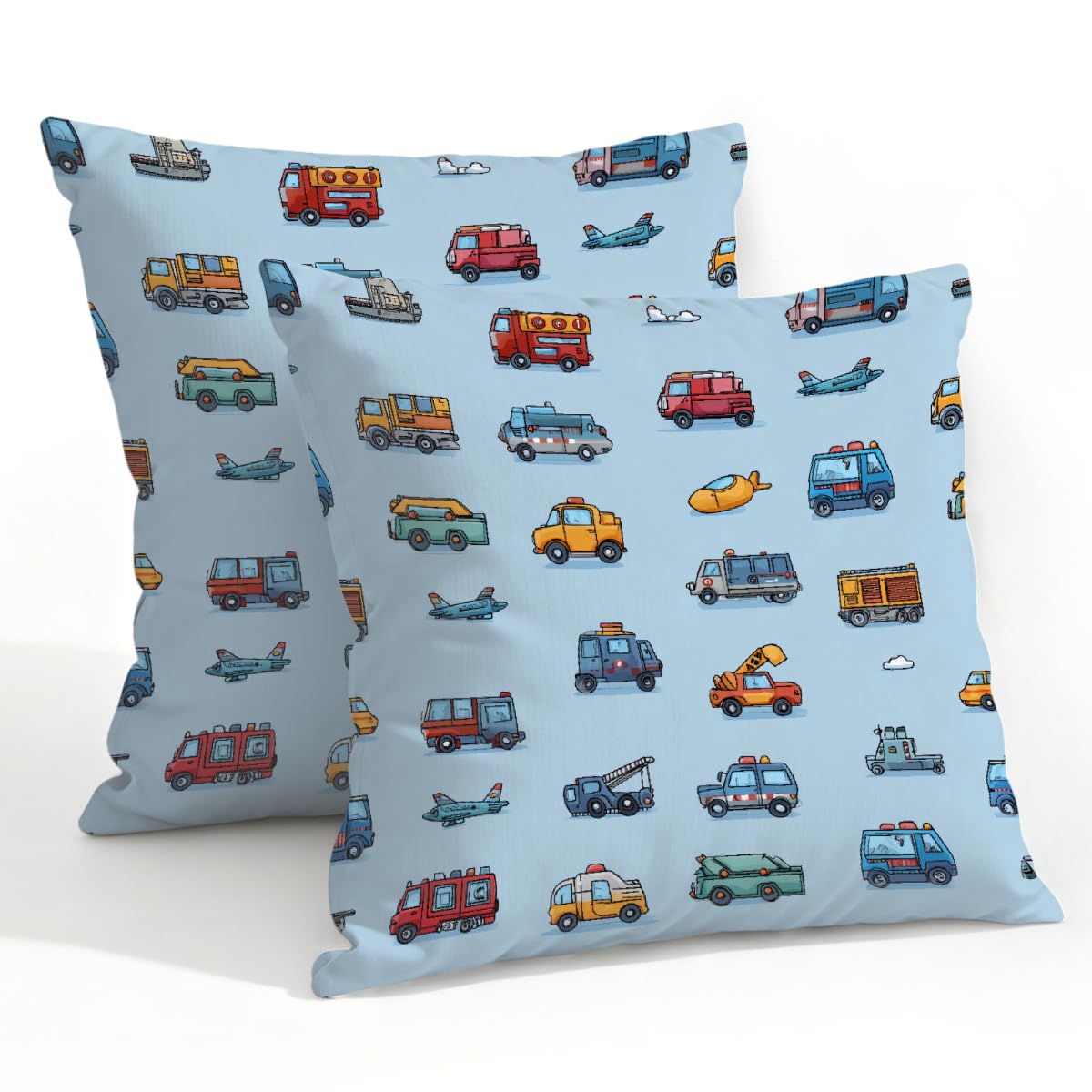 Outdoor Pillow Covers Waterproof Pillowcases 22x22in Set of 2 Vehicle Car Truck Decorative Throw Cushion Case for Couch Sofa Garden Patio Furniture