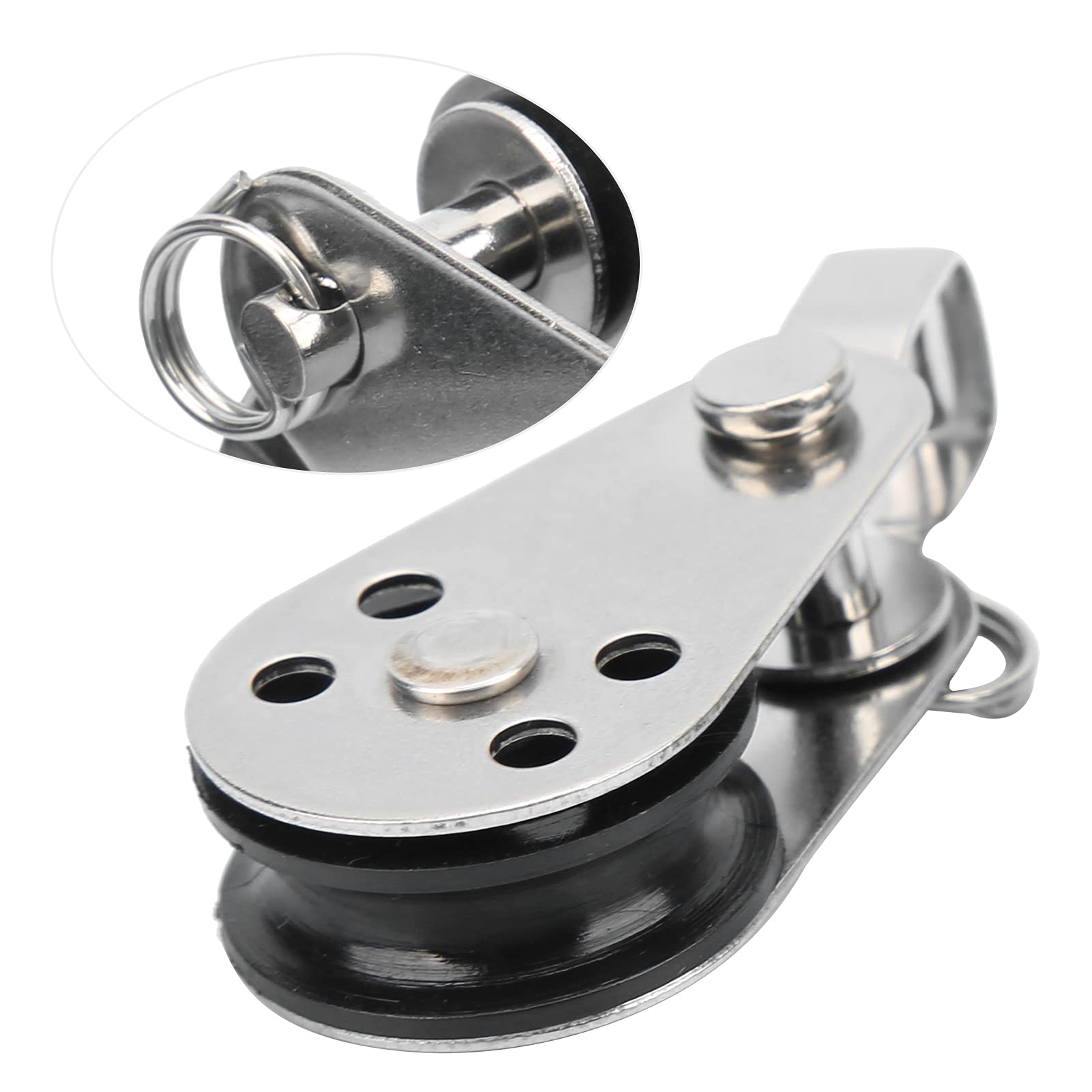 Pulegge in Nylon in Acciaio Inossidabile da 2 Pezzi, Pulegge di Sollevamento Piccole Accessori per Pulegge con Cuscinetti in Acciaio per Kayak a Vela per Barche