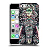 Head Case Designs Elephant Aztec Animal Faces 2 Soft Gel Case Compatible with Apple iPhone 5c
