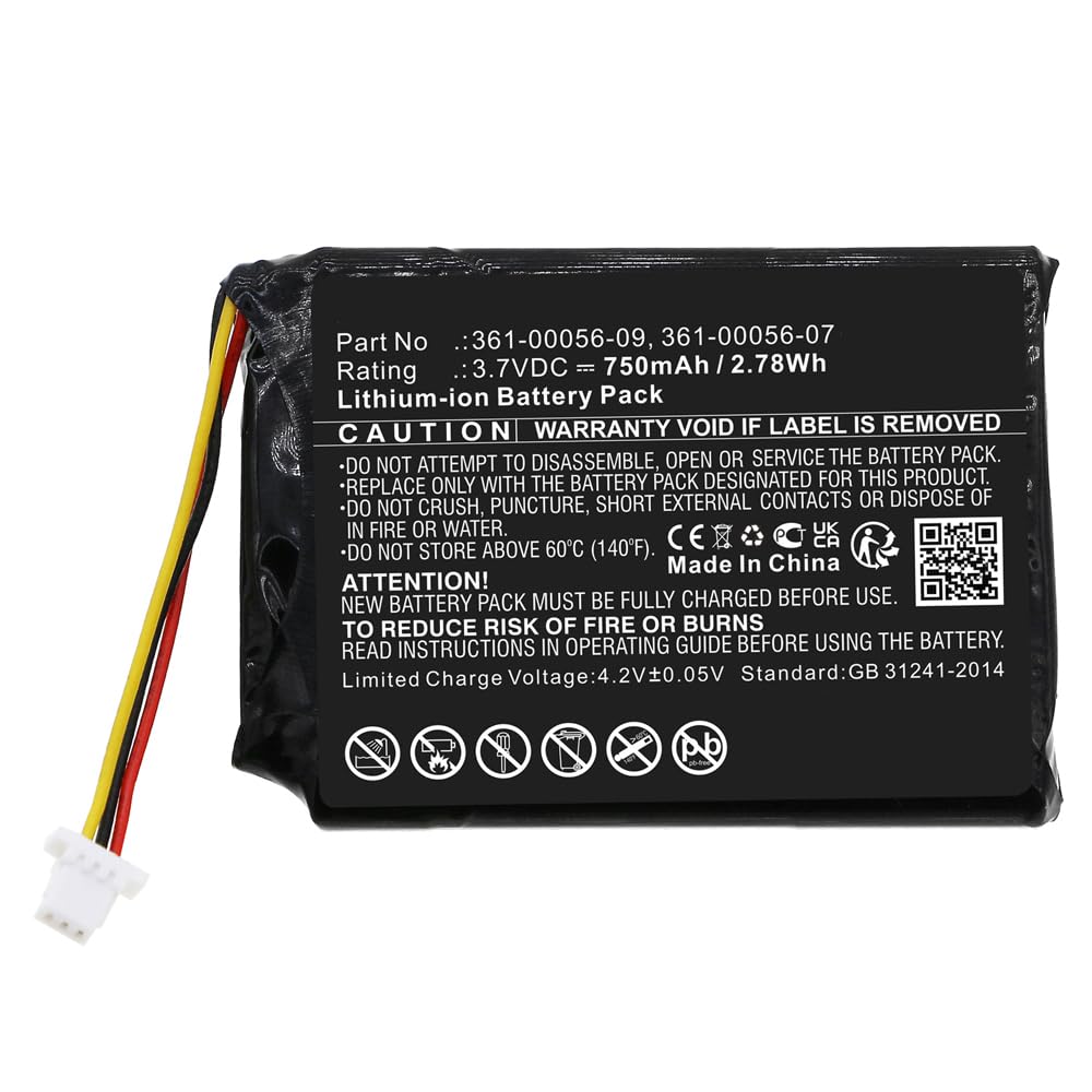 MPF Products 750mAh 361-00056-09, 361-00056-07, 361-00056-15 Battery Replacement Compatible with Garmin Drive 60, Drive 61 GPS Navigation Units