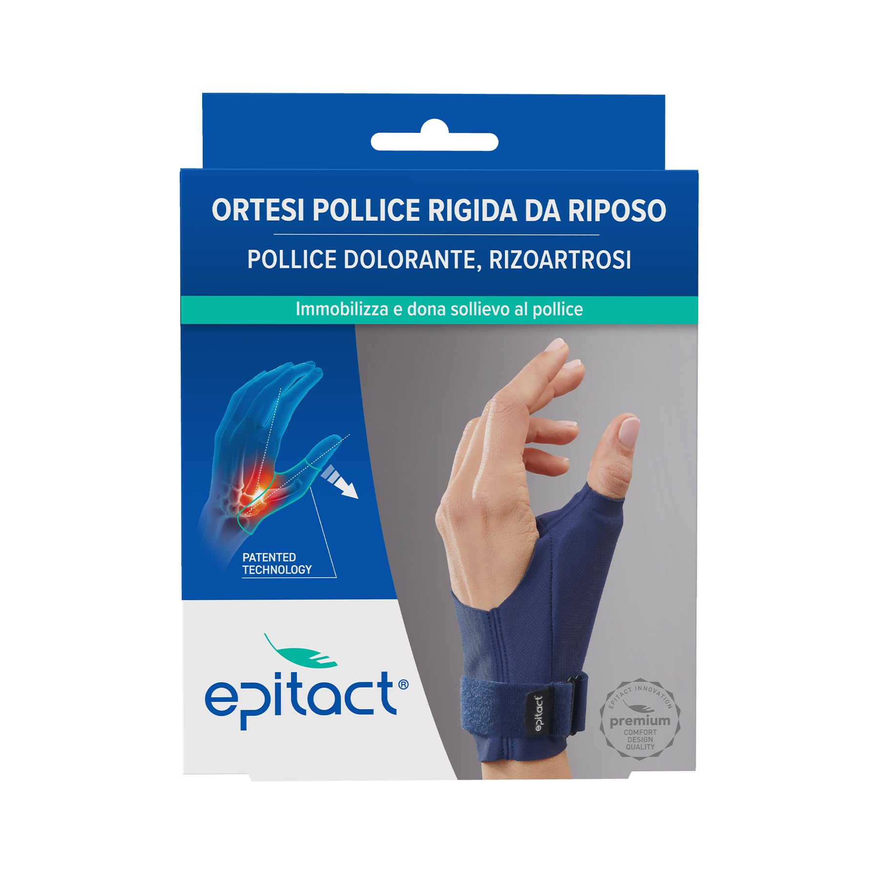 Epitact | Ortesi Pollice Flessibile per Attività | Artrosi del Pollice, Rizoartrosi | Allevia i Dolori Articolari alla Base del Pollice | Libertà di Movimento | Ultraconfortevole (M, Destra)