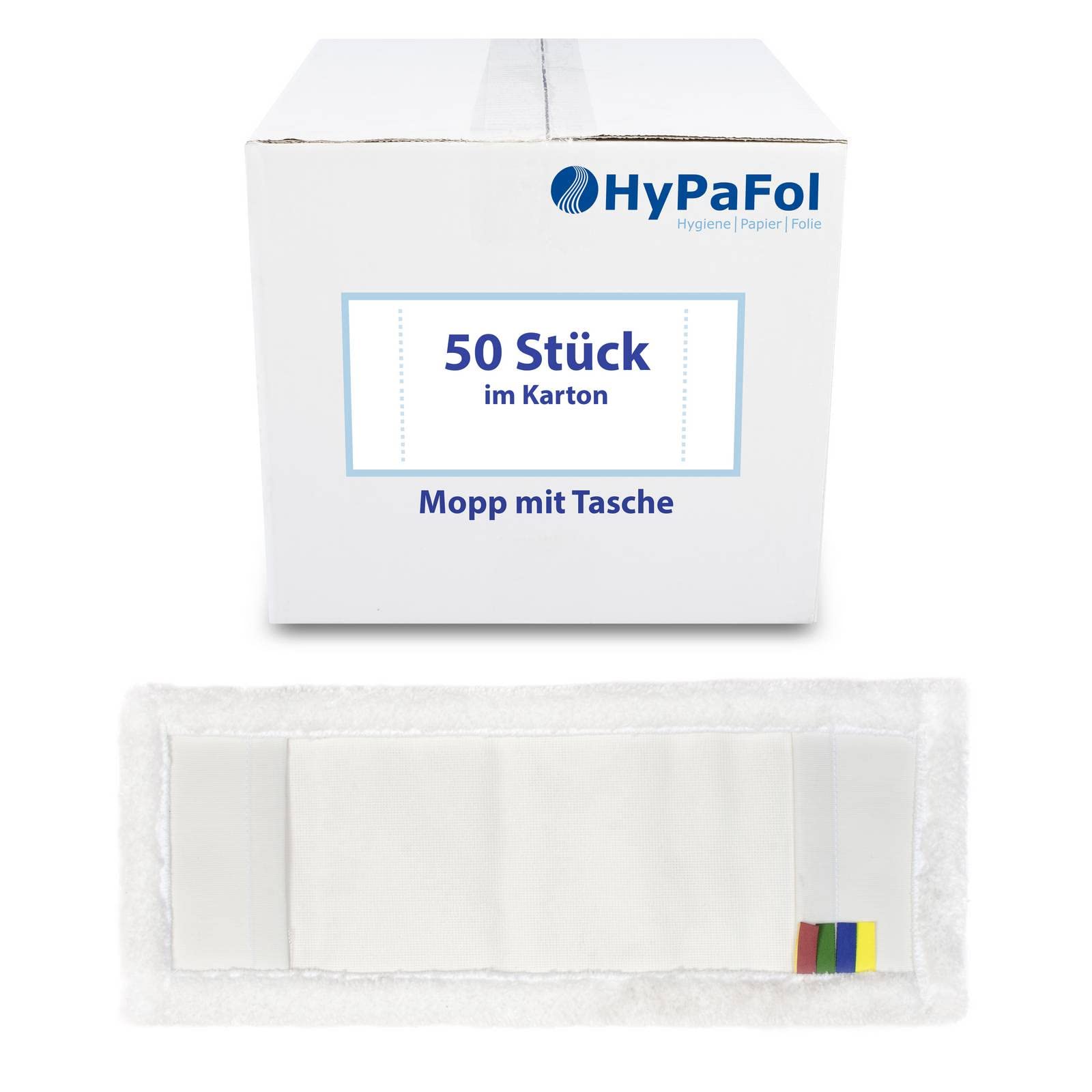 Profi Wischbezug aus Mikrofaser | 40cm Breite | 50er-Pack | für alle Bodenarten und Bodenwischer | Ersatzbezug zur Schmutzaufnahme mittels Wischmopp