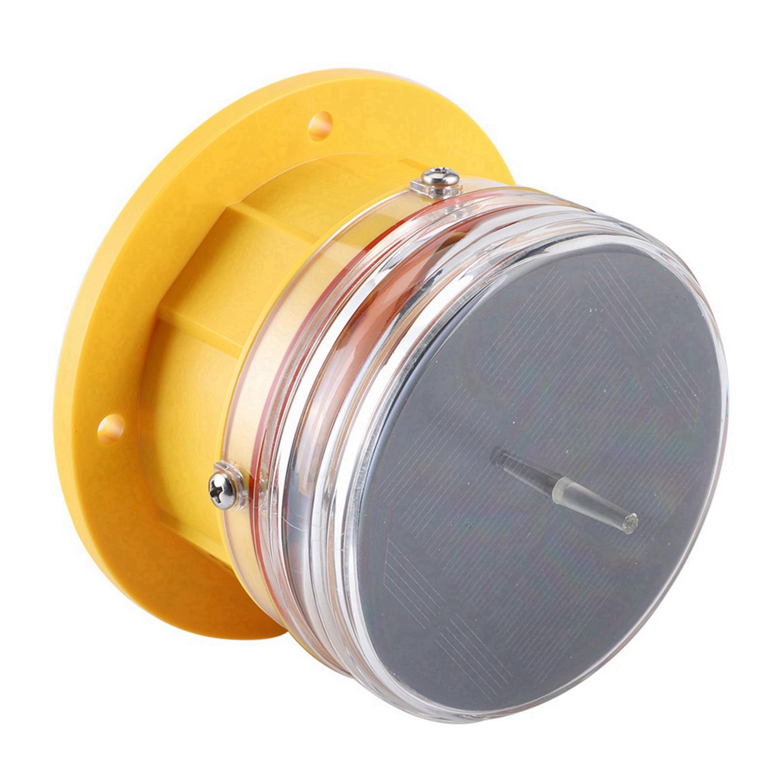 Faro laterale alimentato a energia solare, luce di sicurezza marina LED IP68, luce di navigazione lampeggiante a 360° per nave, molo, barca con pannello solare da 1,2 W e batteria