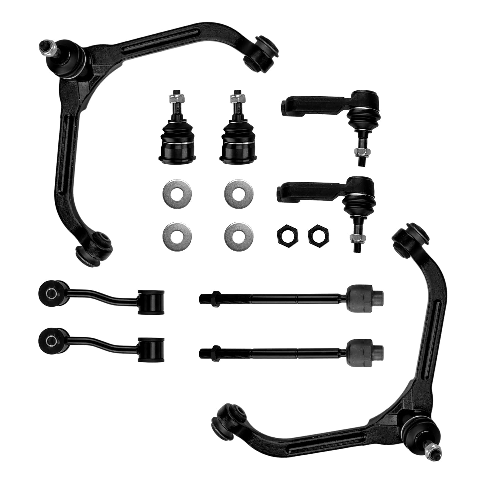 KAC Front Upper Lower Control Arm w/Ball Joint Compatible with Jeep Liberty 2.4L & 3.7L 2002 2003 2004,Suspension Kit Automotive Replacement Control Arms K3198 K3199 EV402 ES3535 ES3536 K7391