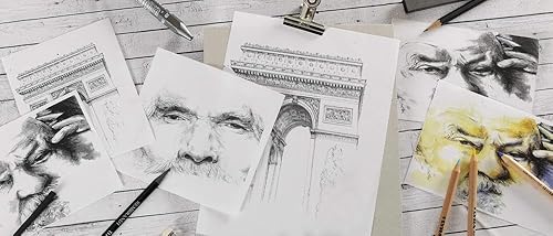 Vista 22 de Canson "C à Grain A3 - Bloc de papel blanco para dibujo y boceto, 30 hojas, textura de grano fino, pegado en un lado corto, ideal para artistas