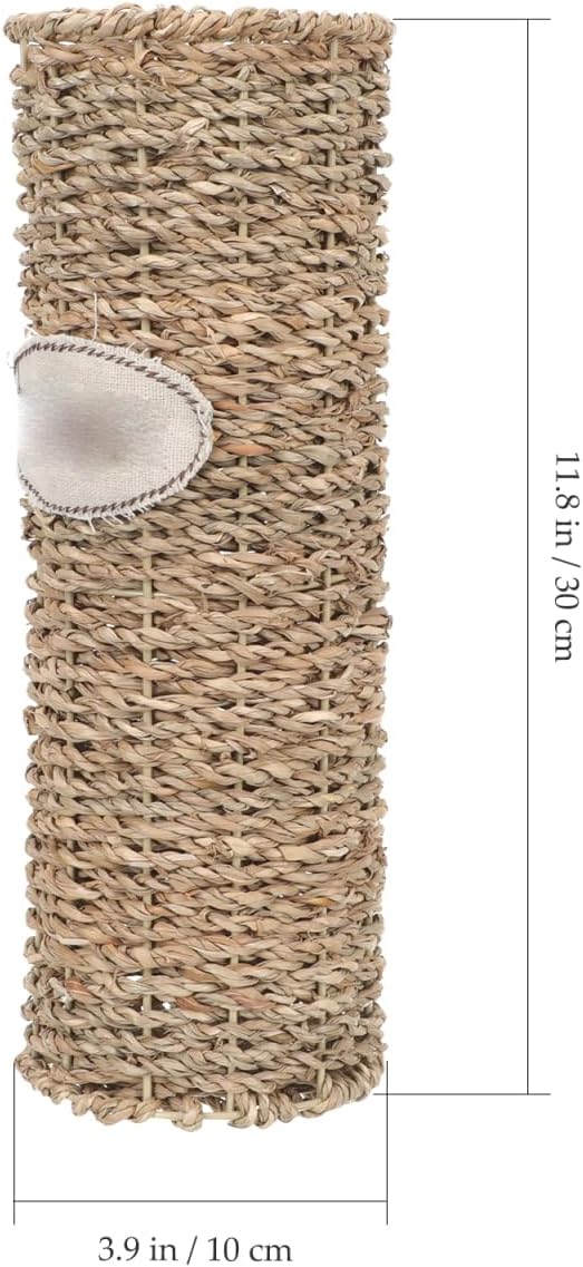 Wakauto Handmade Rattan Vase,Natural Woven Container Desktop Planter Holder for Home Decor Elegant Decorative Flower Holder for Dried and Artificial Flowers