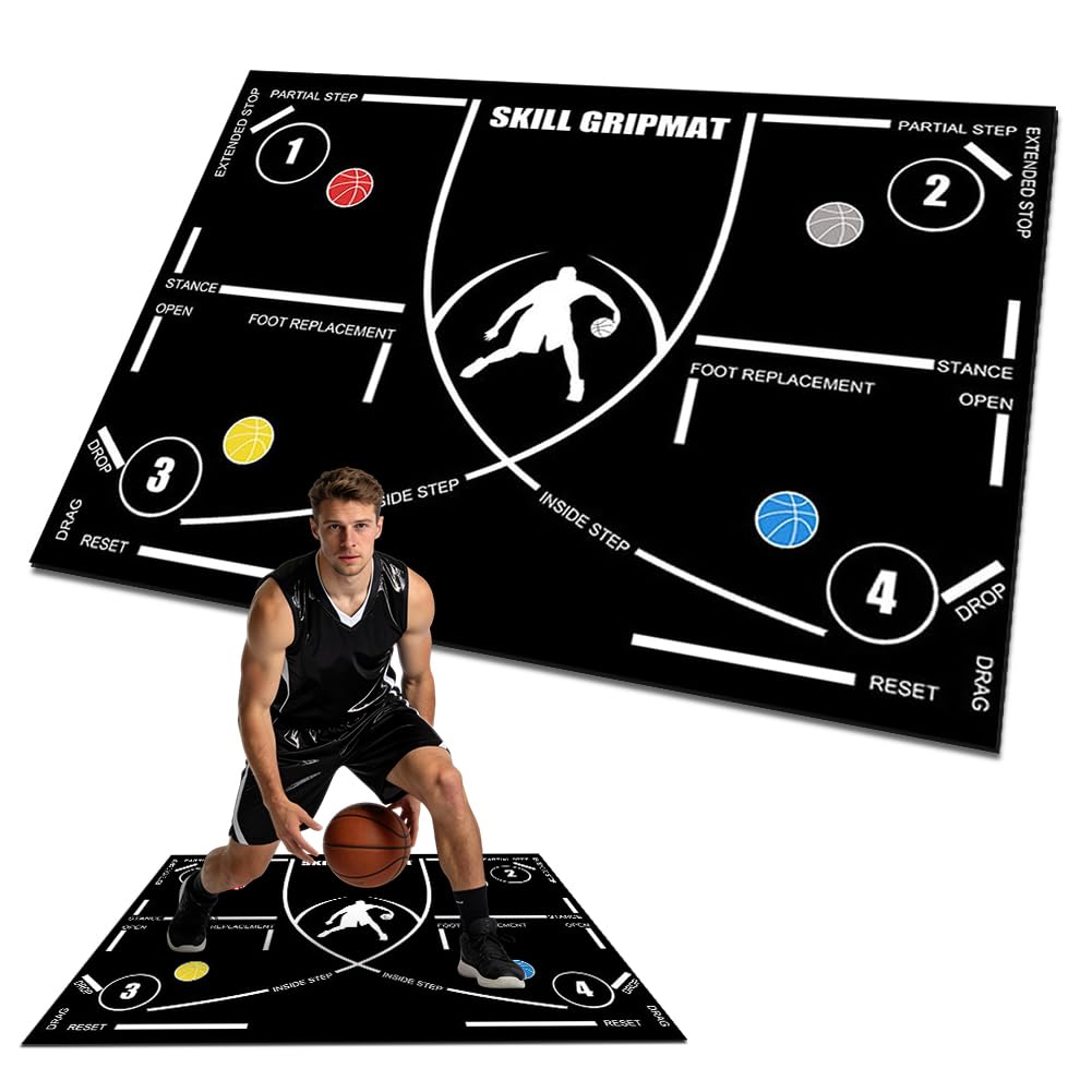 Esterilla de Baloncesto y Fútbol Esterilla de Entrenamiento, Esterilla Antideslizante Para Bloquear en Fútbol, Control Del Balón y Entrenamiento de Pasos, 120 x 86 cm