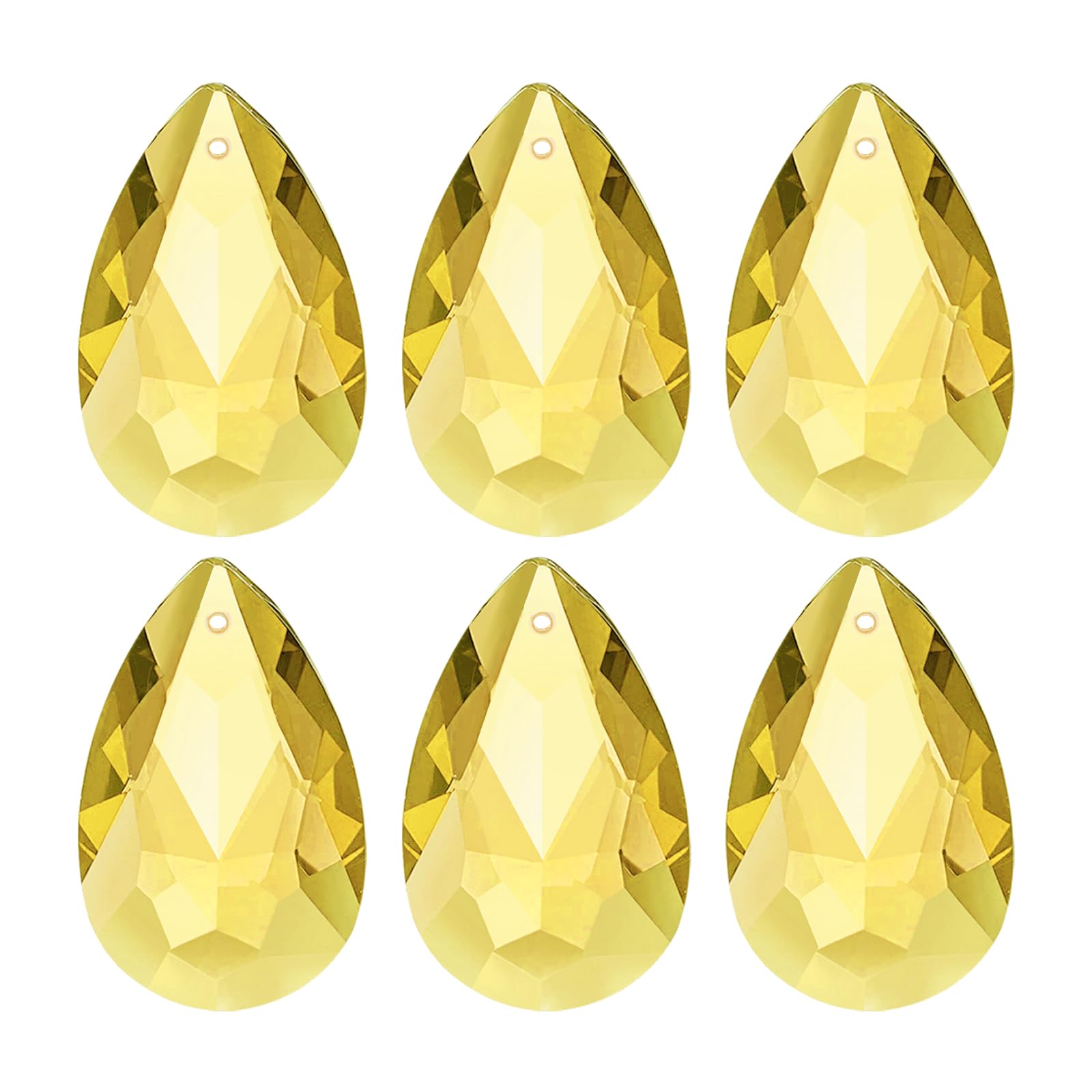 Cristal K9 pour lustre PATIKil avec pampilles ovales dorees de qualite superieure en verre facette