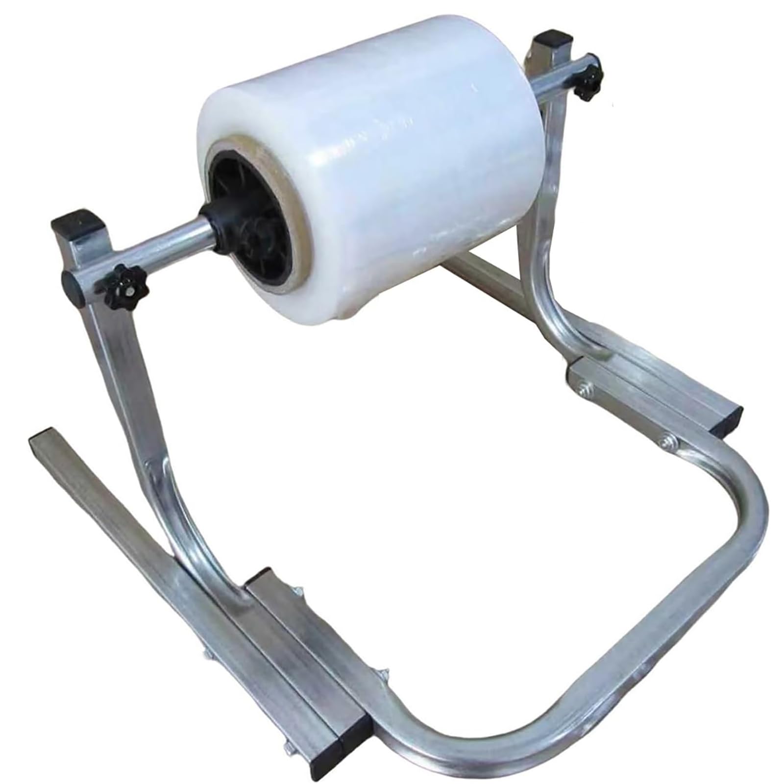 Halter Für Stretchfolie Und Schaumstoff, Vertikaler Rollenhalter Für Luftpolsterfolie Mit Klemmen Und Platte, Verstärkte Metallkonstruktion Und Einfacher Rollenwechsel, 15cm
