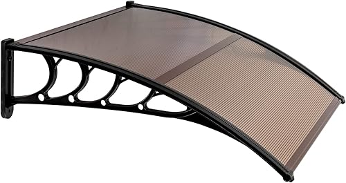 Miniatura 6 de Ochine Toldo de ventana para puerta de lluvia, patio, puerta delantera, cubierta de policarbonato para puerta delantera, protección contra la lluvia