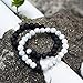 PLUXL Yin And Yang Elastic Lava Stone Essential Oil Diffuser Bracelet (pack of 2)