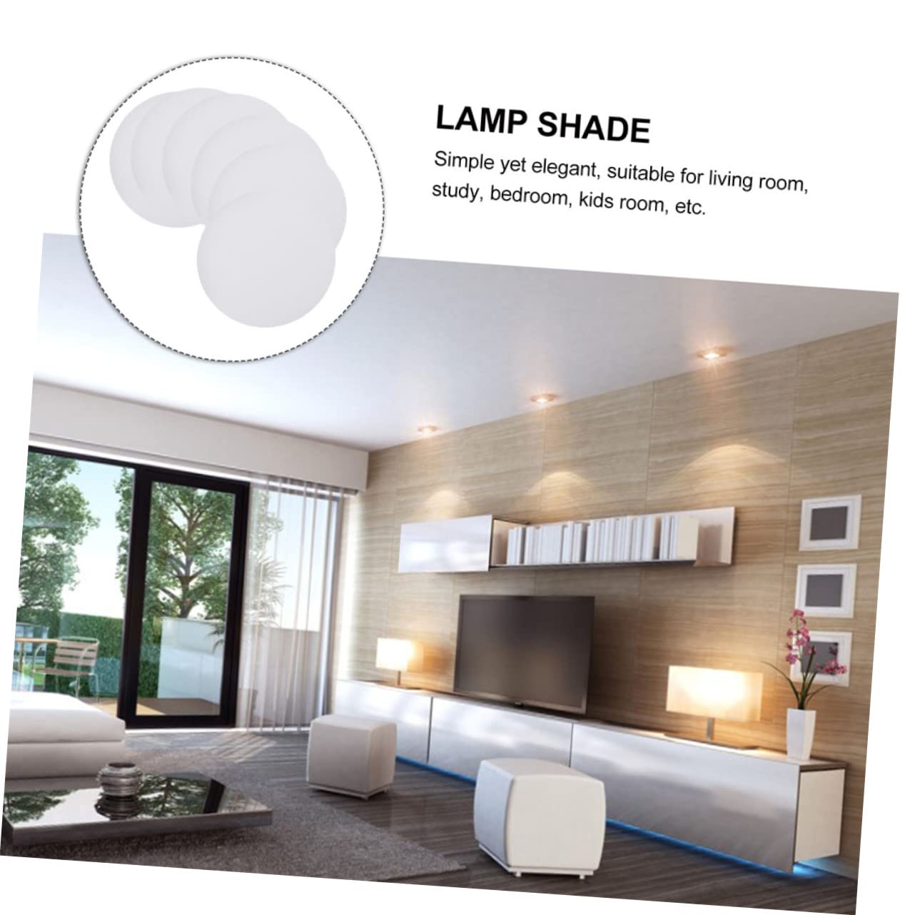 Lamp Shades Diffuser 6-Pack Anti-Dazzle Ceiling Lamp Shades - White ...