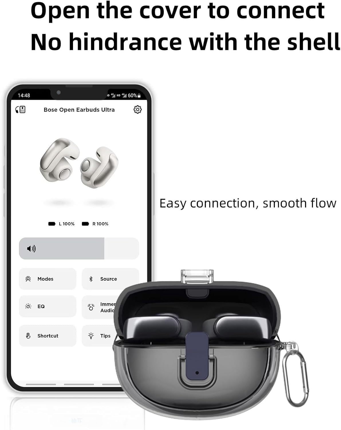 Amazon | CONTEME セキュアロッククリアケース Bose Ultra Open