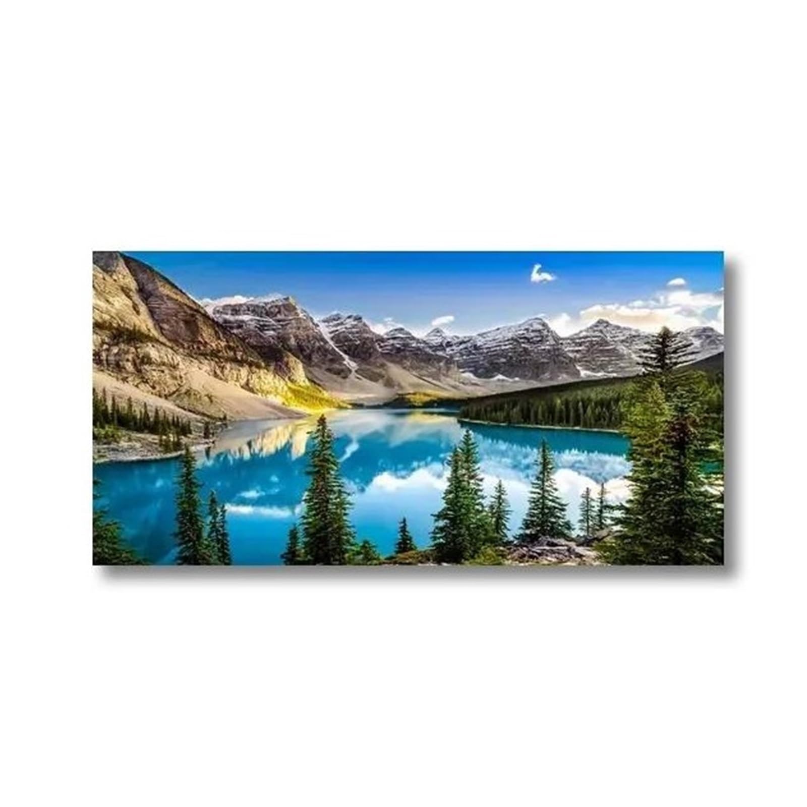 Impression sur toile peinture affiche moderne lumiere de lac couleur de montagne XENITE B