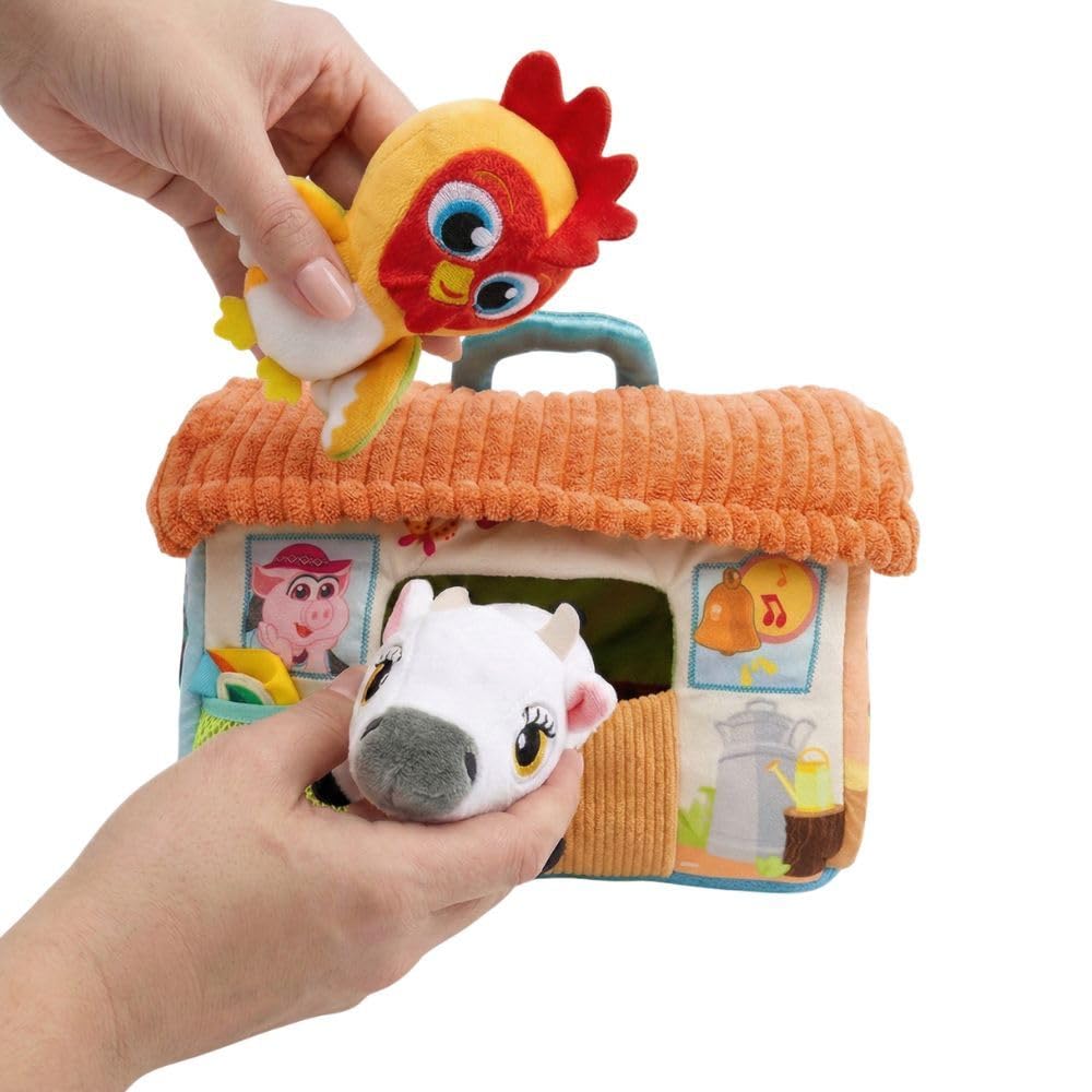 BANDAI La Granja De Zenón Primera Musicale, divertente ed educativa, fattoria interattiva, multicolore, AR85000